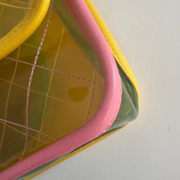 Chanel 18S Coco Splash Pastel Rainbow PVC Medium Flap Bag - Picture 8 of 11